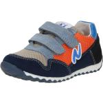 Dunkelblaue Naturino Low Sneaker mit Klettverschluss aus Glattleder für Kinder Größe 26 mit Absatzhöhe bis 3cm 
