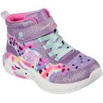 Sneaker SKECHERS KIDS "UNICORN DREAMS" lila (lavendel, multi) Kinder Schuhe Boots Sneakerboots Schnürboots mit cooler Blinkfunktion zum Ein- und Ausschalten