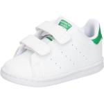 Grüne adidas Stan Smith Low Sneaker mit Klettverschluss aus Textil für Kinder Größe 20 mit Absatzhöhe bis 3cm 