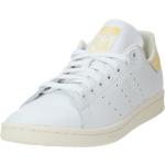 Reduzierte Weiße Casual adidas Stan Smith Low Sneaker mit Schnürsenkel aus Glattleder für Damen Größe 39,5 mit Absatzhöhe bis 3cm 