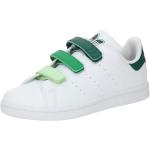 Hellgrüne adidas Stan Smith Low Sneaker mit Klettverschluss aus Textil für Kinder Größe 30,5 mit Absatzhöhe bis 3cm 