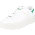 Reduzierte Grüne adidas Stan Smith Low Sneaker mit Schnürsenkel aus Textil für Damen Größe 40,5 mit Absatzhöhe bis 3cm 