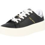 Reduzierte Schwarze adidas Stan Smith Low Sneaker mit Schnürsenkel aus Textil für Damen Größe 39,5 mit Absatzhöhe bis 3cm 