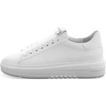 Weiße Casual Kennel & Schmenger Low Sneaker mit Schnürsenkel aus Glattleder für Damen Größe 39,5 mit Absatzhöhe bis 3cm 
