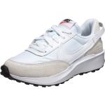Weiße Nike Waffle Low Sneaker mit Schnürsenkel aus Glattleder für Damen Größe 44,5 mit Absatzhöhe bis 3cm 