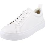 Reduzierte Weiße Casual Vagabond Zoe Low Sneaker mit Schnürsenkel aus Glattleder für Damen Größe 37 mit Absatzhöhe bis 3cm 