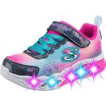 Pinke Skechers Heart Lights Low Sneaker ohne Verschluss in Schmalweite aus Textil Leicht für Kinder Größe 34 