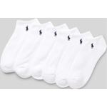 Weiße Unifarbene Ralph Lauren Polo Ralph Lauren Underwear Herrensneakersocken & Herrenfüßlinge aus Baumwollmischung Größe 40 6-teilig 
