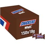 Snickers Minis Schokoriegel Großpackung | Schokolade, Erdnuss, Karamell | 150 x 18g | 2,7kg, 150 Stück (1er Pack)