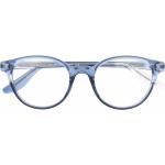 Blaue Snob Runde Runde Brillen aus Acetat für Herren 