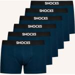 Blaue Snocks Herrenboxershorts aus Baumwolle Übergrößen 6-teilig 