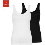 SNOCKS Tanktop »Tank Top Damen« (2-tlg) aus Bio-Baumwolle, perfektes Basic für jedes Outfit, schwarz, Schwarz-Weiß