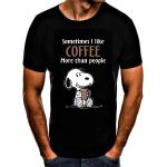 Dunkelbraune Die Peanuts Snoopy T-Shirts aus Baumwolle für Herren Größe XS 