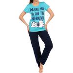 Reduzierte Blaue Die Peanuts Snoopy Damenschlafanzüge & Damenpyjamas mit Glitzer Größe M 