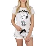 Beige Die Peanuts Snoopy Damenschlafanzüge & Damenpyjamas mit Rüschen Größe L 2-teilig 