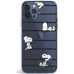 Reduzierte Silberne Die Peanuts Snoopy iPhone 13 Pro Hüllen durchsichtig aus Silikon 