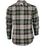 Graue Bestickte Streetwear Holzfällerhemden aus Flanell für Herren Größe L für den für den Winter 