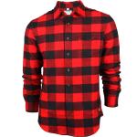 Rote Karo Streetwear Holzfällerhemden aus Flanell für Herren Größe S 