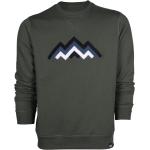 Khakifarbene Streetwear Rundhals-Ausschnitt Herrensweatshirts aus Wolle Größe M für den für den Winter 