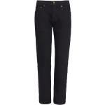 Schwarze Slim Fit Jeans mit Reißverschluss aus Baumwolle für Herren Größe XXL Weite 28 