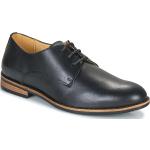 Reduzierte Schwarze Business So Size Derby Schuhe aus Leder für Herren Größe 47 mit Absatzhöhe bis 3cm 
