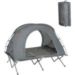 SoBuy 4in1-Zelt mit Campingliege für 2 Personen Metall Oxford-Nylon Grau OGS60-L-HG
