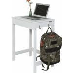 Sobuy - FWT43-W Schreibtisch mit Einer Schublade und 2 Haken Tisch Computertisch Arbeitstisch