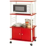 SoBuy Küchenwagen »FRG12«, Küchenschrank Rollschrank Mikrowellenschrank, rot, rot