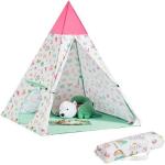 SoBuy Tipi-Zelt »OSS06«, Spielzelt Zelt für Kinder mit Tür und Fenster Spielhaus Kinderzelt, weiß
