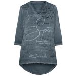 Marineblaue 3/4-ärmelige Soccx Tunika-Blusen für Damen Größe L 