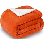 Reduzierte Orange Kuscheldecken & Wohndecken aus Leder maschinenwaschbar 150x200 