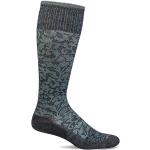 Sockwell Women's Damask Moderate Graduated Compression Sock, Charcoal - S/M