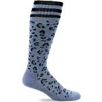 Sockwell Women's Leopard Moderate Graduated Compression Sock, Bluestone - S/M