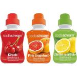 SodaStream Getränke-Sirup, 3 Stück, Kirsche,Pink Grapefruit+Zitrone-Naturtrüb je 375ml für 9LFertiggetränk