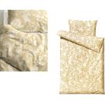 Goldene Blumenmuster Skandinavische Bettwäsche Sets & Bettwäsche Garnituren mit Reißverschluss aus Baumwolle 135x200 