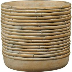 Soendgen Keramik Übertopf rund Myanmar (Außenmaß (Ø x H): 22 x 20 cm, Braun)