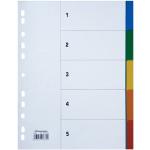 Weiße Soennecken Kartonregister & Papierregister DIN A4 aus Papier 5-teilig 