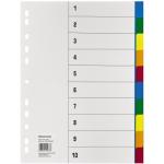 Weiße Soennecken Kartonregister & Papierregister DIN A4 aus Papier 10-teilig 