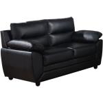Reduzierte Schwarze Kauf-Unique Zweisitzer-Sofas aus Kunstleder Breite 50-100cm, Höhe 50-100cm, Tiefe 150-200cm 2 Personen 