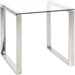 Silberne Moderne Tollhaus Quadratische Beistelltische Glas aus Edelstahl Breite 50-100cm, Höhe 50-100cm, Tiefe 50-100cm 