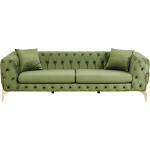 Grüne Moderne KARE DESIGN Chesterfield Sofas aus Samt 3 Personen 