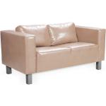 Cremefarbene Moderne Fun-Möbel Zweisitzer-Sofas aus Kunstleder Breite 100-150cm, Höhe 100-150cm, Tiefe 50-100cm 2 Personen 