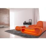 Orange Sofa Dreams Leder-Ecksofas aus Büffelleder Breite 300-350cm, Höhe 50-100cm, Tiefe 150-200cm 