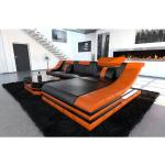Schwarze Sofa Dreams Turino Leder-Ecksofas aus Büffelleder Breite 300-350cm, Höhe 50-100cm, Tiefe 150-200cm 