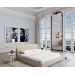 Beige Sofa Dreams Betten mit Matratze aus Leder 160x200 