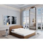 Braune Sofa Dreams Betten mit Matratze aus Leder 140x200 