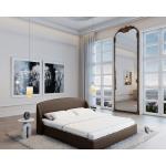 Dunkelbraune Sofa Dreams Betten mit Matratze aus Leder 160x200 