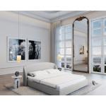 Hellgraue Sofa Dreams Betten mit Matratze aus Leder 160x200 