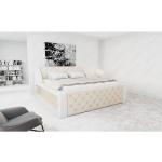 Beige Gesteppte Sofa Dreams Arezzo Schlafsofas mit Bettkasten aus Kunstleder Breite 0-50cm, Höhe 200-250cm 