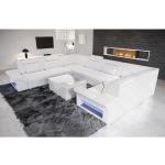 Weiße Sofa Dreams Leder Wohnlandschaften mit Ländermotiv aus Baumwolle Breite 300-350cm, Höhe 50-100cm, Tiefe 250-300cm 